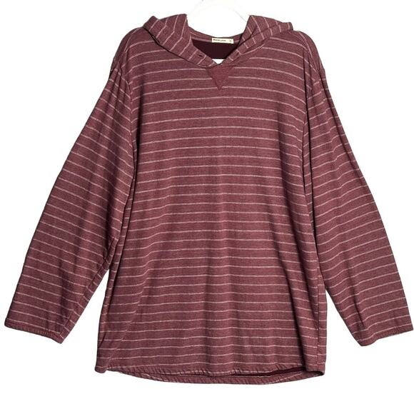 Marine Layer Men's Sz XL Striped Double Layer Hoodie Sweatshirt rayon soft thick - Picture 1 of 9